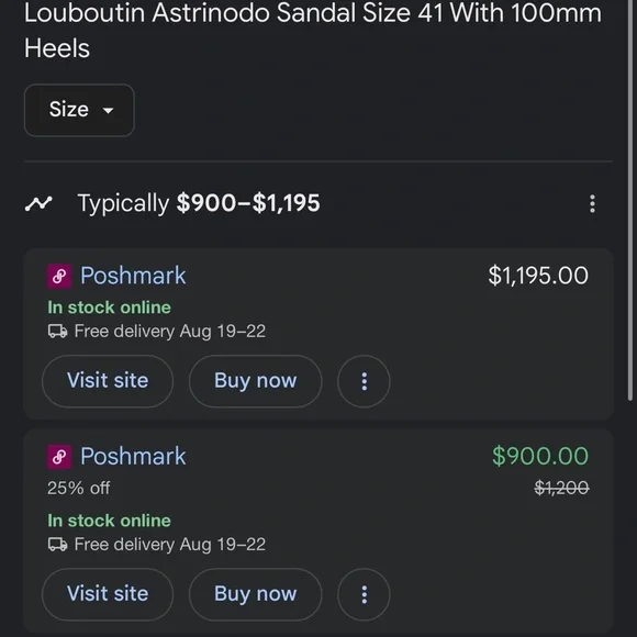 Christian Louboutin heels that I bought for 1300 and wore for 2 hours - Picture 1 of 7